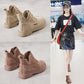 European Style Women Ladies Ankle Boots Shoes Flats Round Toe Lace Up Martin Boots Woman Shoes