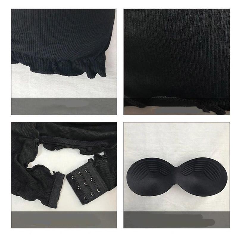 Korean Version of The Anti-glare Beauty Back Invisible Strapless Tube Top Wrap Chest No Steel Ring Underwear Bra