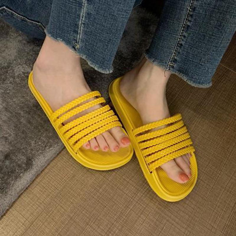 Waterproof Non-slip Bow Beach Slippers Female Summer Fairy Style Sandals and Slippers Fashion Outer Wear