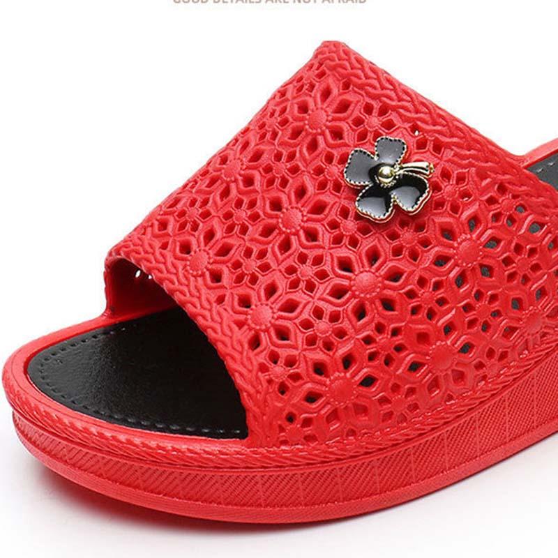 Slippers Women's Summer Outdoor Wear Thick Bottom Wedge Heel Indoor Non-slip Slippers