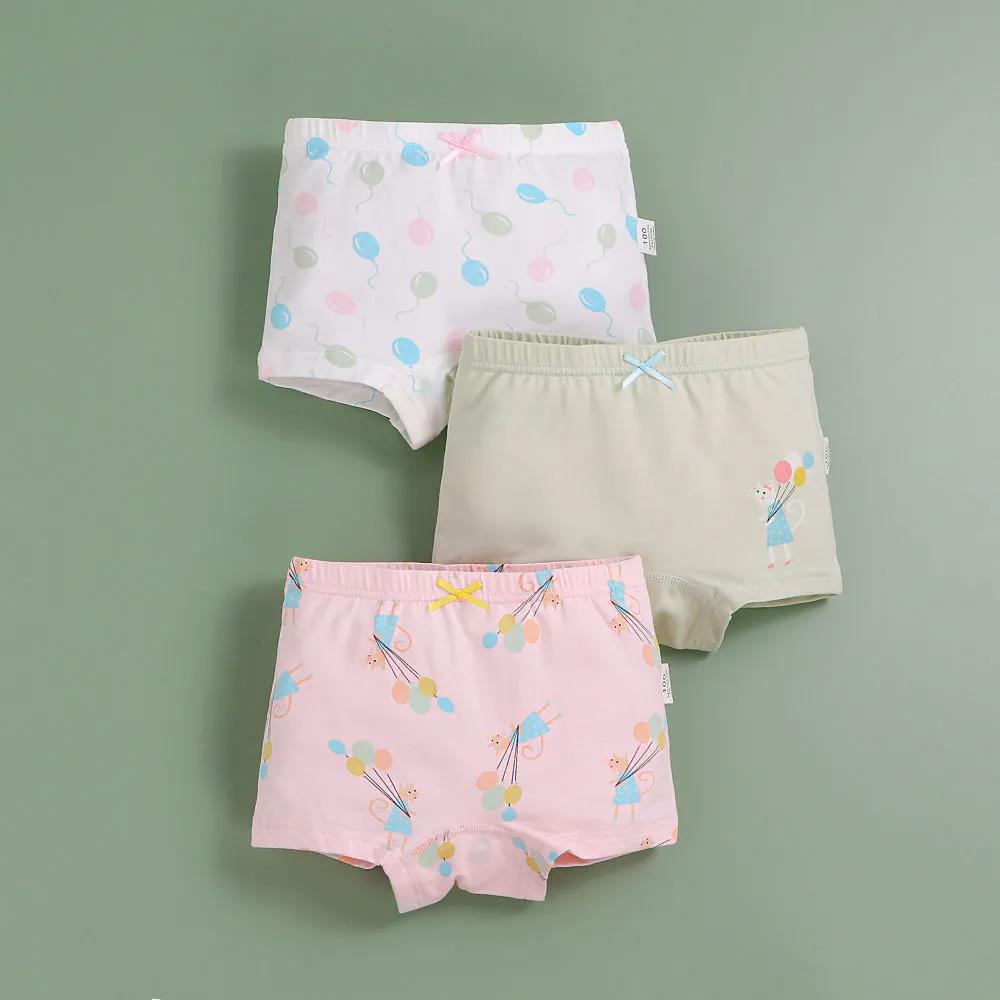 3 Pcs/Lot Cotton Girls Briefs Children's Underwear Triangle Panties Kids Underpants 2-14Years