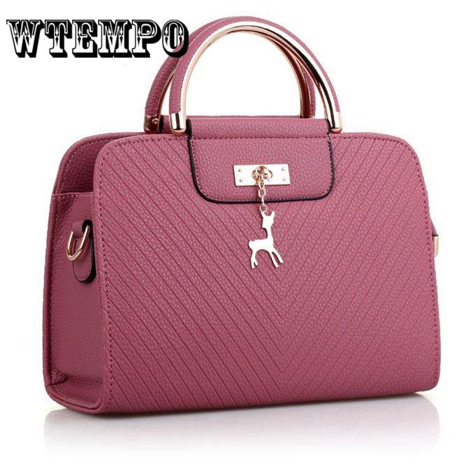 Female Deer Pendant Handbag Fashion Women Shoulder Bag Large Capacity Crossbody Messenger