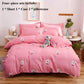 Bed Supplies Grinding Four-piece Thick Twill Bed Single Pillow Package Set Home Bedding 1.8 M 2 Meters Double Bed