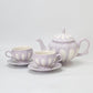 European Afternoon Tea Set, Coffee Cup, Saucer Set, Spoon, French Retro Embossed English Teapot, Cup