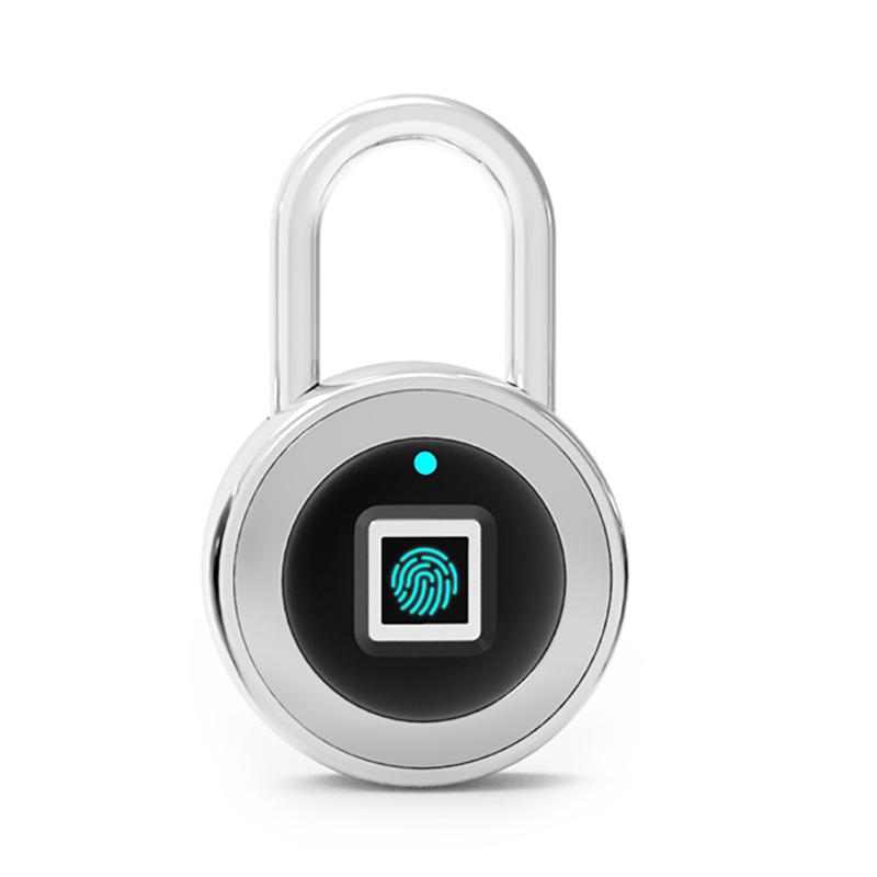 Fingerprint Padlock Intelligent Small Lock Dormitory Cabinet Lock Password Fingerprint Anti Theft Lock Warehouse Gym Fingerprint Padlock
