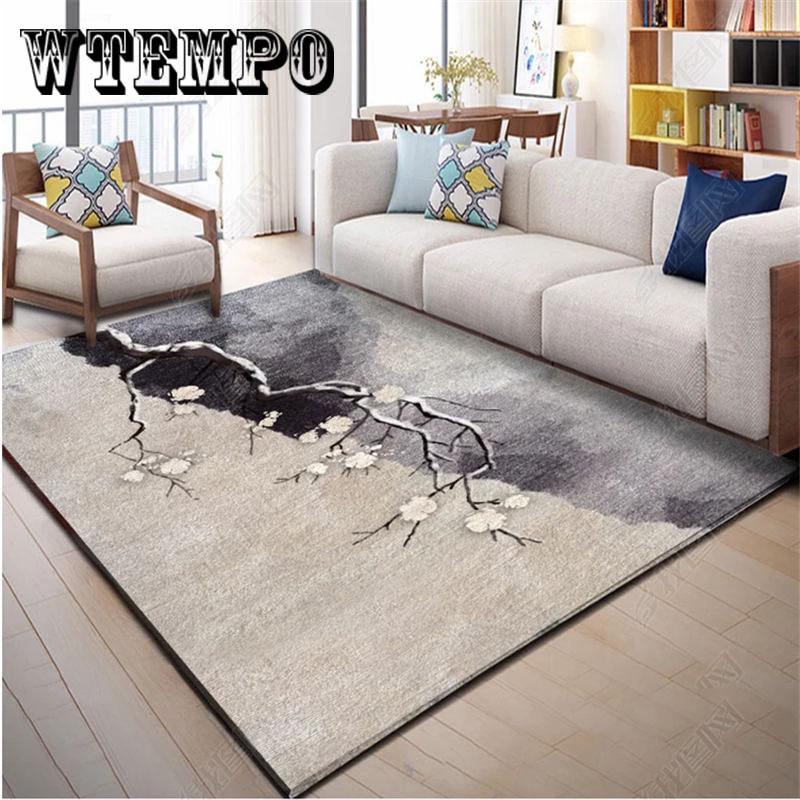 Home Mat Geometric Pattern Modern Living Room Washable Cozy Carpet