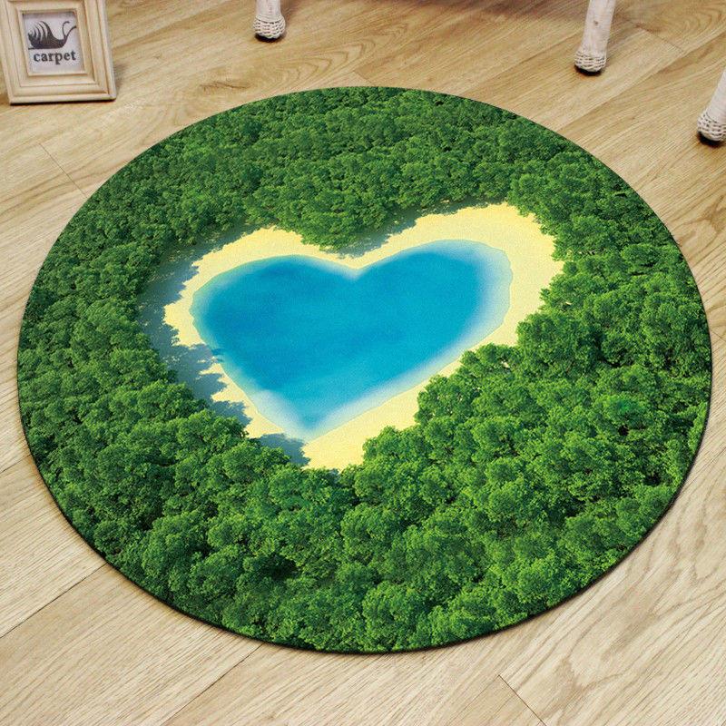 Round Carpet 3d Printed Carpet  for Living Room Bedroom Children Rug
