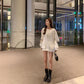 Round Neck Heavy Industry Sweater Women Autumn Loose Long-sleeved Shirt Letter Stitching Fashion Sweater