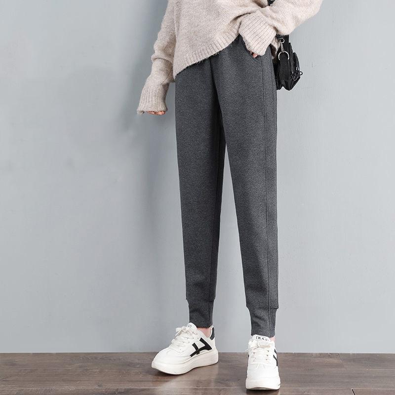 Plush Thickened Sweatpants Women's Winter Loose Guard PANTS LEGGINGS Women's Pants Lamb Cashmere Pants Outer Cotton Pants Autumn and Winter Women