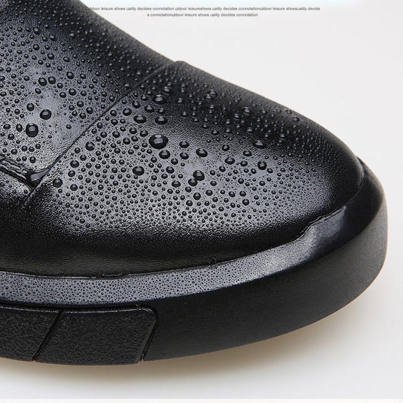 Genuine Leather Cowhide Cotton Shoes Men's Winter Men's Shoes Plus Velvet Thick Wool Warm Cotton Shoes