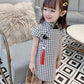 Children's Clothing Girls Spring and Summer Children's Self-cultivation Cheongsam Dress Princess Dress Chinese Style Retro Dress