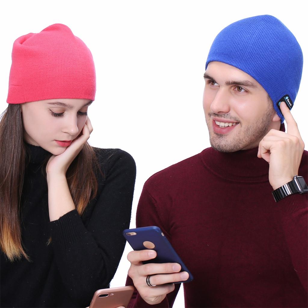 Wireless Bluetooth Earphone Cap Smart Headset with Speaker Mic Winter Outdoor Sport Stereo Music Hat