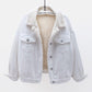 Denim Jacket Women Plus Velvet Thickening 2021 Winter Loose Lamb Wool Cotton Jacket Short Padded Jacket Tooling Top