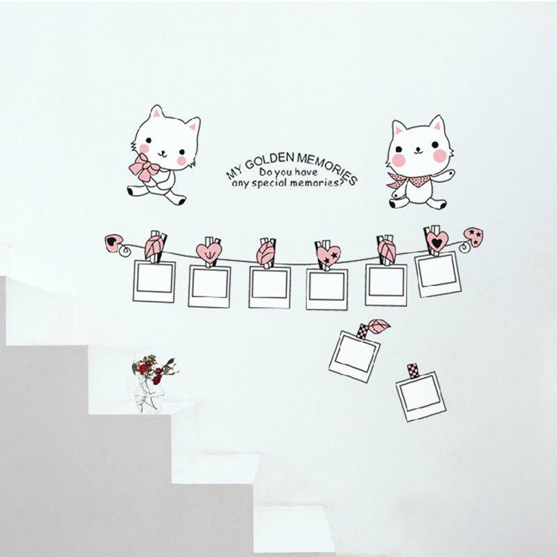 Cute Cat Photo Album Wall Stickers Photo Frame Family Memory Wall Decals Home Decor For Kids Room Nu