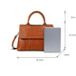 Women Luxury Top-Handle Bags PU Leather Handbags Large Capacity Personality European Style Crossbody Bag