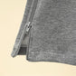 Side Slit Zipper Women Large Size Cotton Skirt with Elastic Waist A-line Skirt with Long Solid Color Sport Style