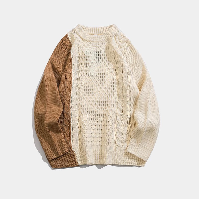 Men's Sweater Autumn and Winter Thickening Round Neck Pullover Sweater Tide Slim Warm Sweater Bottoming Shirt Youth Shirt