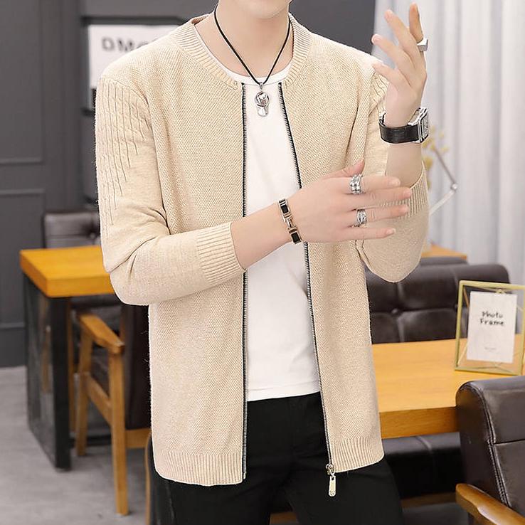 2019 Fashion Mens Sweater Male Cardigan Slim Fit Jumpers Knitwear Warm Autumn Casual Clothing Male
