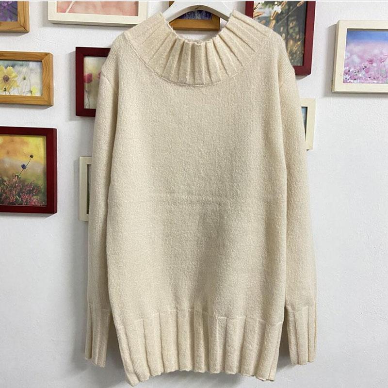 Women sexy Off-shoulder Sweaters  Autumn Winter Mid-length Loose  Knitted  pullover Sweater Dress