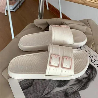 Slippers Women's Summer Indoor and Outdoor Wear Korean Fashion Girl Heart Non-slip Sandals and Slippers Soft Bottom