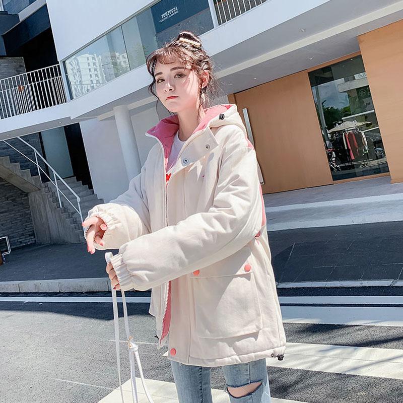 Padded Jacket Women Autumn and Winter Korean Loose BF Padded Jacket Ins Super Fire Hong Kong Style Jacket Wild