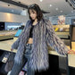 Fox Fur Coat Female Autumn and Winter Mid-length Imitation Raccoon Mink Velvet Coat