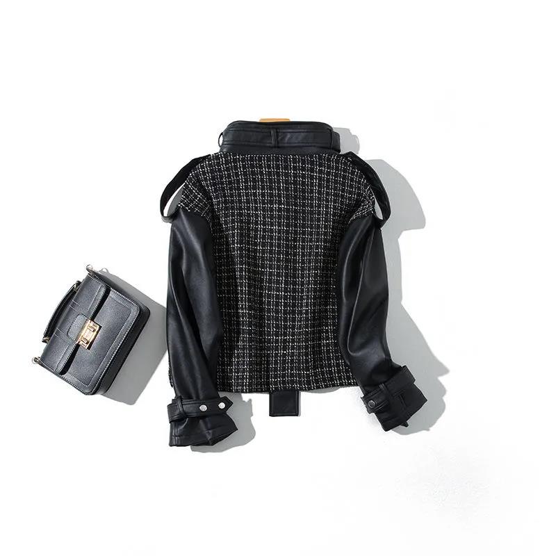 Women's Leather Jacket 2021 Short Student Korean Style Loose Autumn Coat