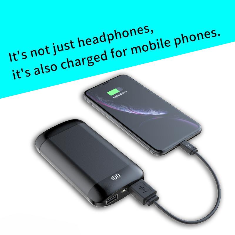 Stereo Bluetooth Earphones V5.0 Headphone Sports Waterproof Earbuds with Dual Mic 6000mAh Power Bank