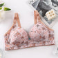 Large Size Thin No Steel Ring Lace Bra Gathers Comfortable Middle-aged and Elderly Women's Underwear