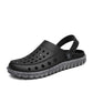 summer slippers men's outdoor sandals PVC hollow large size wading beach hole shoes