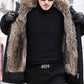 Winter Men's Mink Fur Parka Clothing Liner with Detachable Fur One Mid-length Imitation Fur Coat