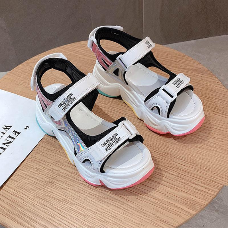 Sports Sandals Women's Thick Sole Muffin Sports Casual Beach Shoes Wedge Heels Colorful Handsome Ladies Sandals