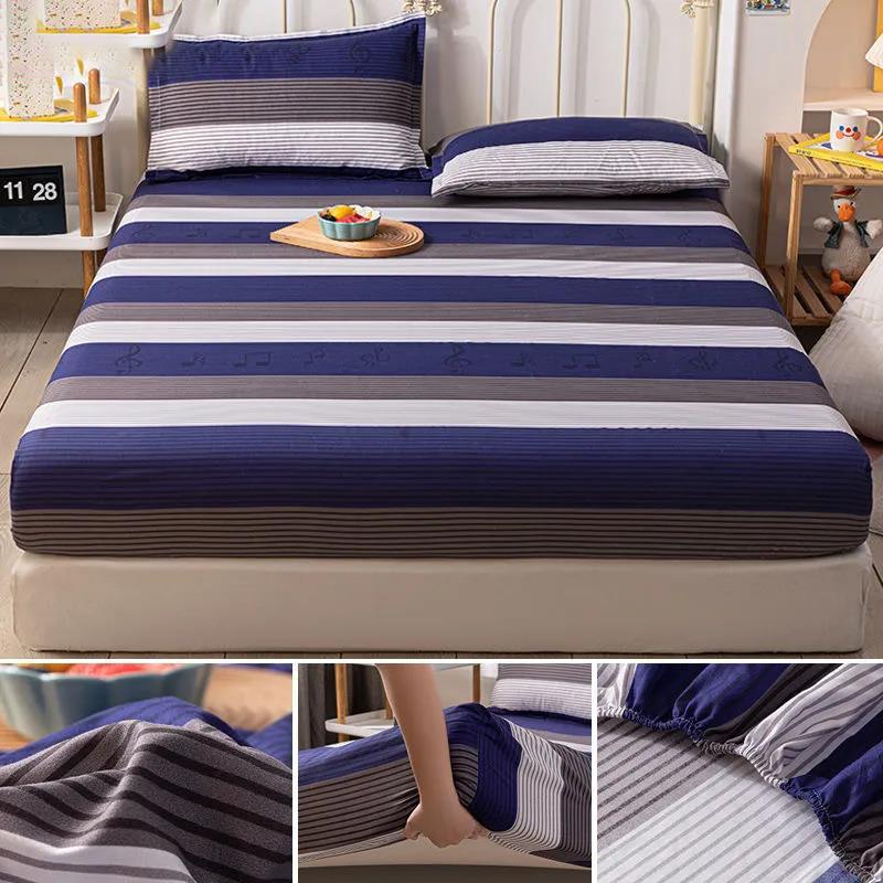 Pure Cotton Mattress Cover Single Piece Bed Cover Non-slip Fixed Bed Cover Simmons Mattress Dustproof Protective Cover