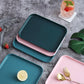 Tea Tray Plastic Tray Rectangular Household Dumplings Cake Bread Special Tray Living Room Fruit Tray Nordic Ins