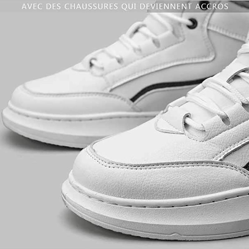 Men's Breathable Heighten Shoes Trendy High Top Men's Tennis Shoes Sports Basketball Board Shoes