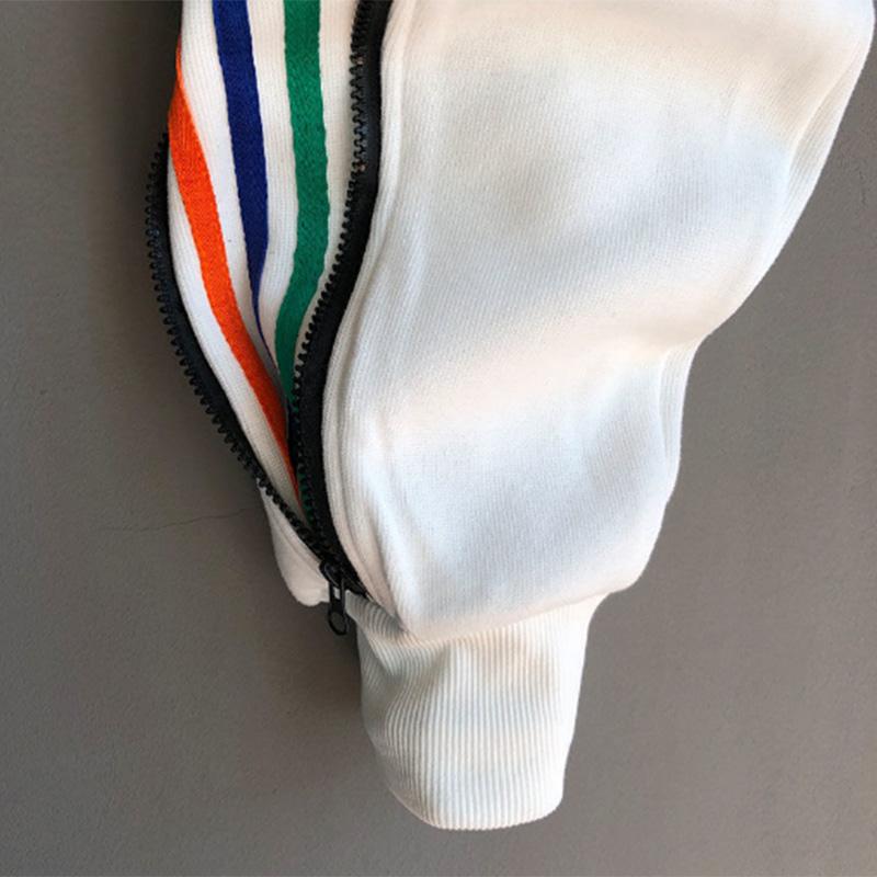 Harem Casual Pants Men's Striped Nine-point Sports Pants Loose Leggings Sweatpants Trend Zipper Pencil Pants