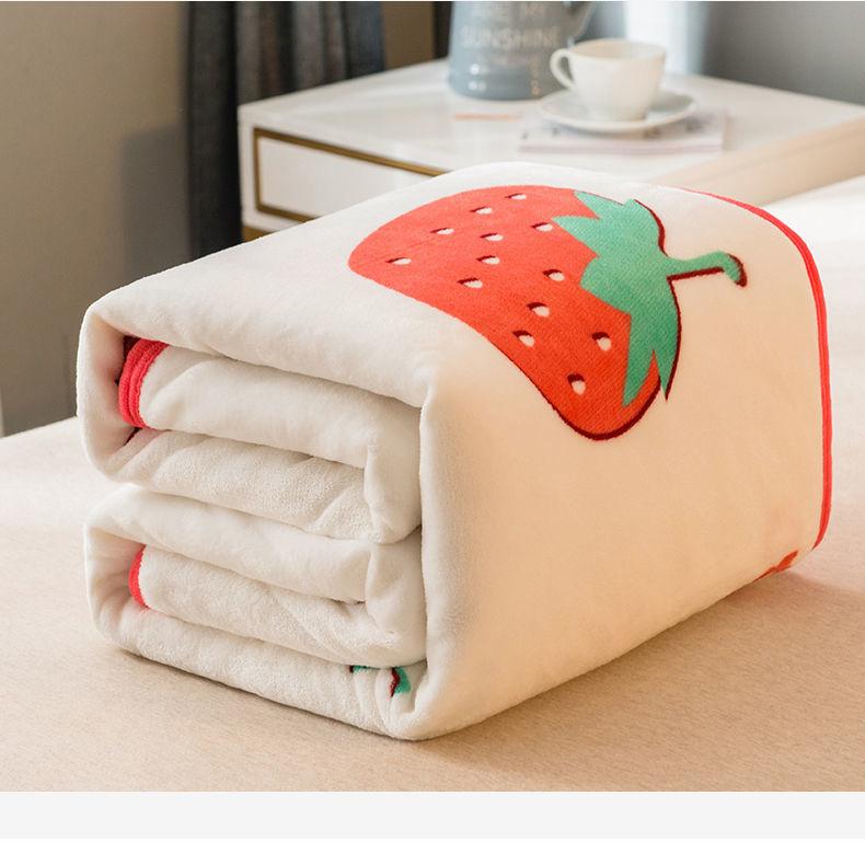 Thicken Blanket Quilt Coral Fleece Blanket Air Conditioning Blanket Flannel Bed Sheet Person Blanket Siesta Blanket Siesta Blanket Soft Blanket