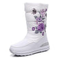 Snow Boots Women's Thick Winter Waterproof Non-slip Warmth and Velvet Cotton Shoes Mid-to-high Boots
