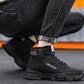 Men's Velvet Padded Snow Boots Casual Mid-high Warm Martin Boots Cotton Ankle Boots