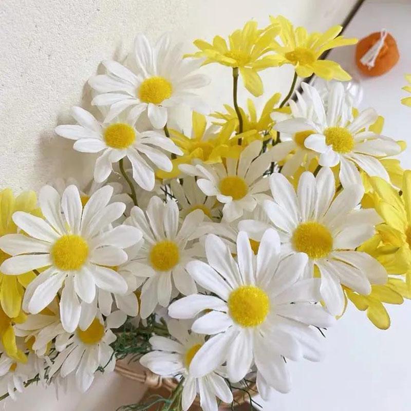 Simulation Flower Small Daisy Chamomile Fake Flower Photo Photography Photo Props Living Room Decoration Decorative Flower