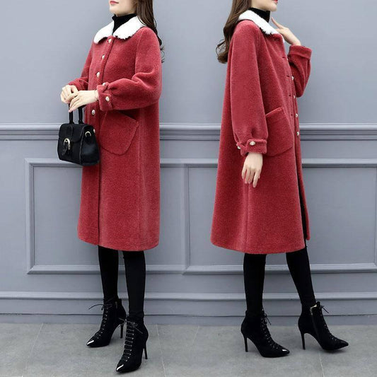 Faux Fur Coat Women Warm Outwear Plush Fur Jacket Winter Coat Loose Cardigan Trench Female Jacket