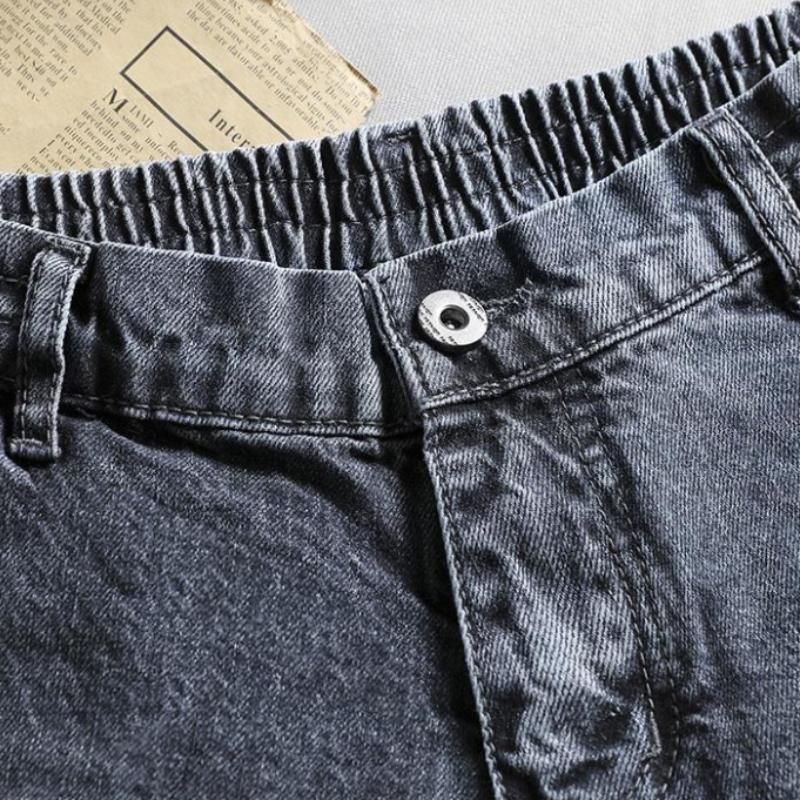 Women's Denim Shorts Summer Loose High Waist Elastic Waist Korean Style A-line Pants Casual Sports Wear Thin Shorts