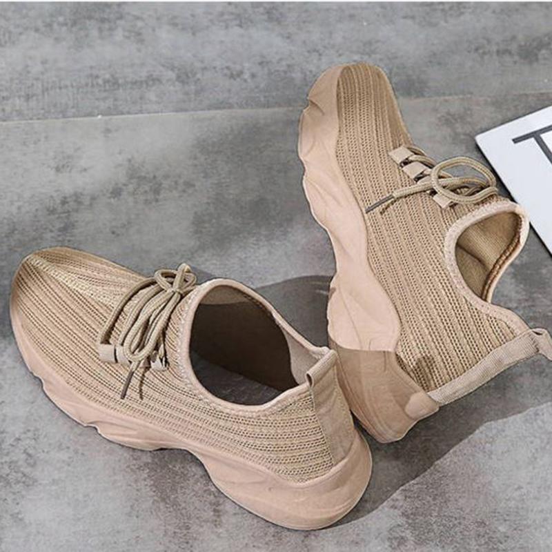Spring Autumn Fashion Women's Shoes Student Breathable Single Shoes Fashion All-match Sports Running Shoes
