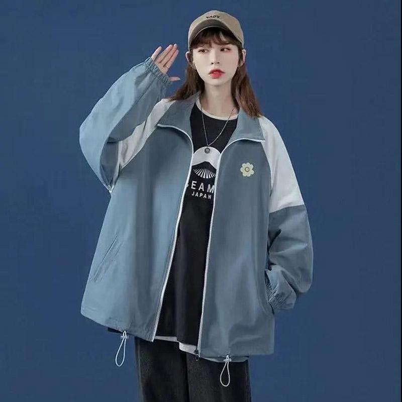 Spring and Autumn Coat Women's 2022 New Korean Version Loose All-match Student Printed Jacket Baseball Uniform Tide Ins