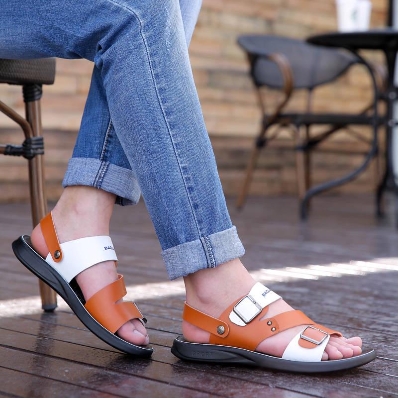 Men's Breathable Summer Sandals Beach Slide Sandals Shoes Fashion Wild Breathable Male Footwear