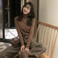 Pofulove High-necked Sweater Women's Pile Collar Bottoming Shirt Slim Sweaters Shirt Autumn Winter