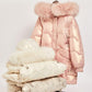 Children's Warm Down Jacket Girls Mid-length Plus Velvet Thickened Children's Clothing Kids Windbreaker