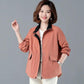 Windbreaker Women's Short Jacket Spring Loose and Thin Stand Collar Fashion Jacket