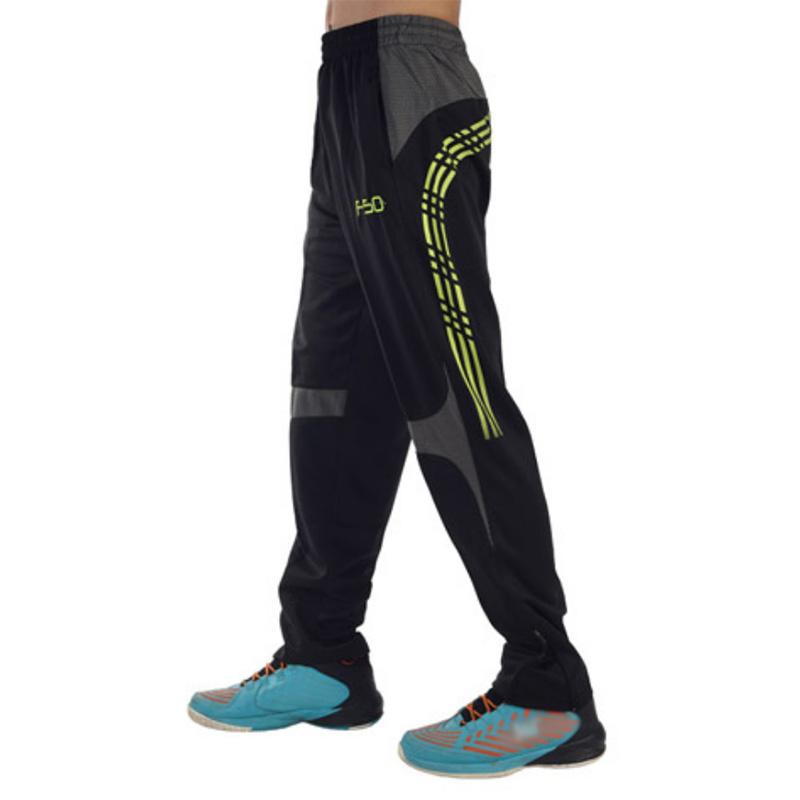 Casual Cycling Pants Men's Training Football Trousers Training Pants Leg Tight Zipper Pants Track and Field Black Sports Pants