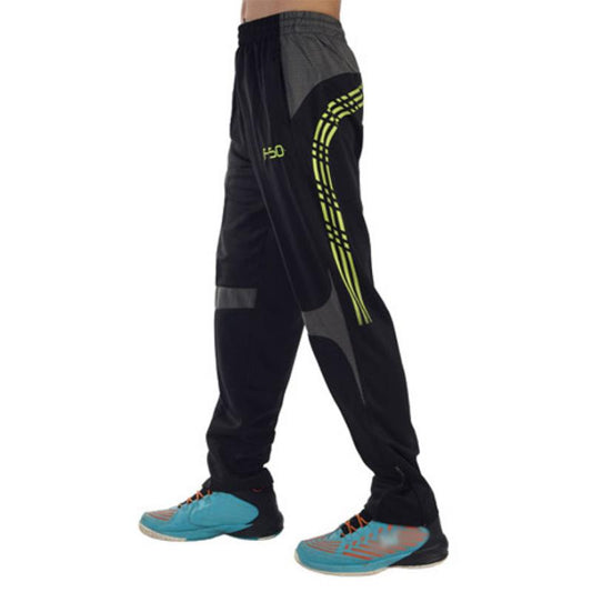 Casual Cycling Pants Men's Training Football Trousers Training Pants Leg Tight Zipper Pants Track and Field Black Sports Pants